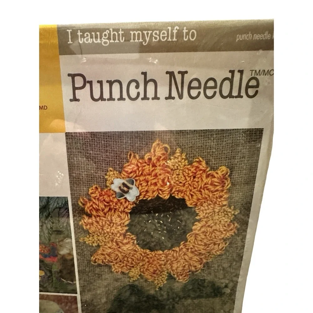 Boye I Taught Myself To Punch Needle Kit, Instruction‎ Book, Embroidery Hoop New